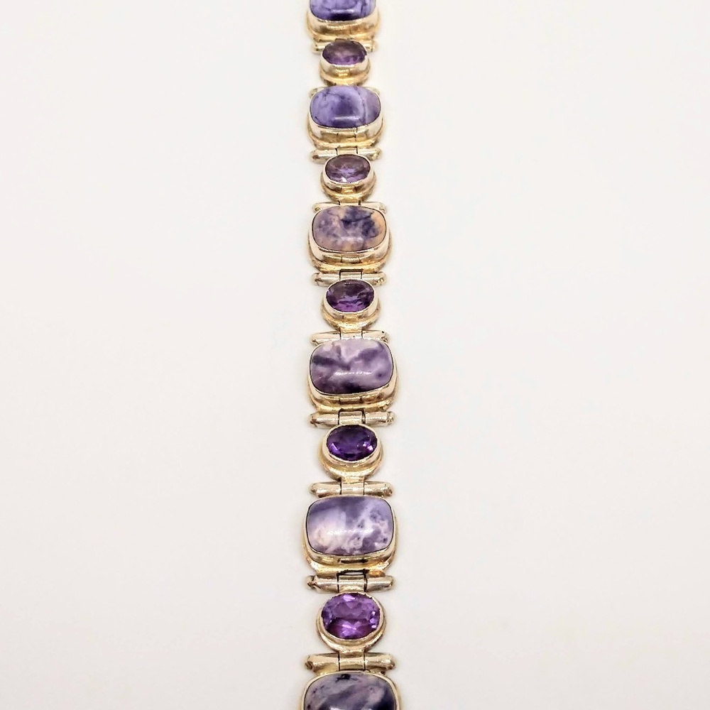 Tiffany Stone and Amethyst Sterling Bracelet